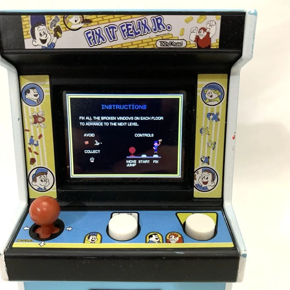 Fix It Felix Jr Mini Arcade Game Wreck It Ralph & Pac-Man Tested Working